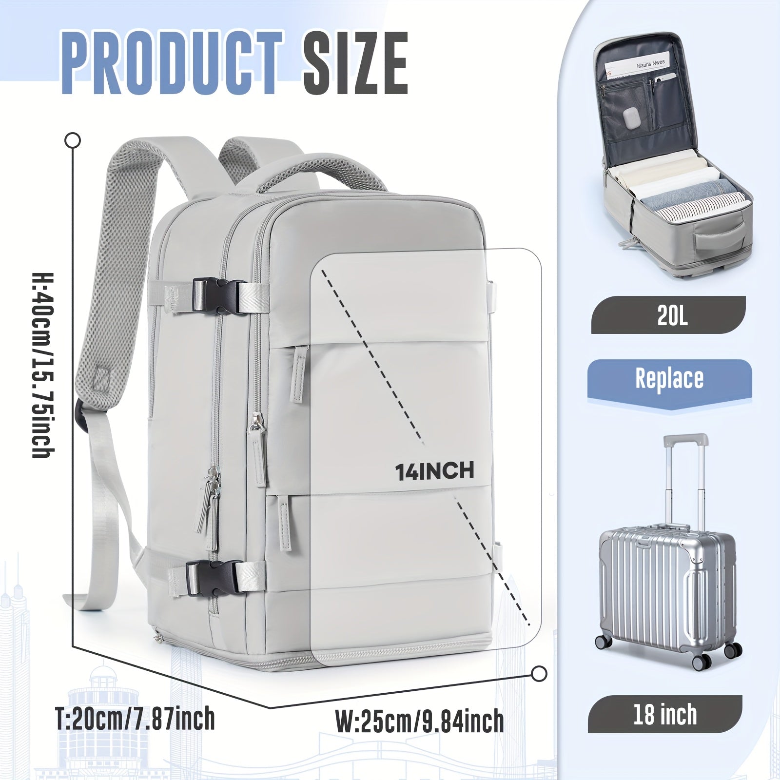 Flska Airline Approved Carry-On Backpack