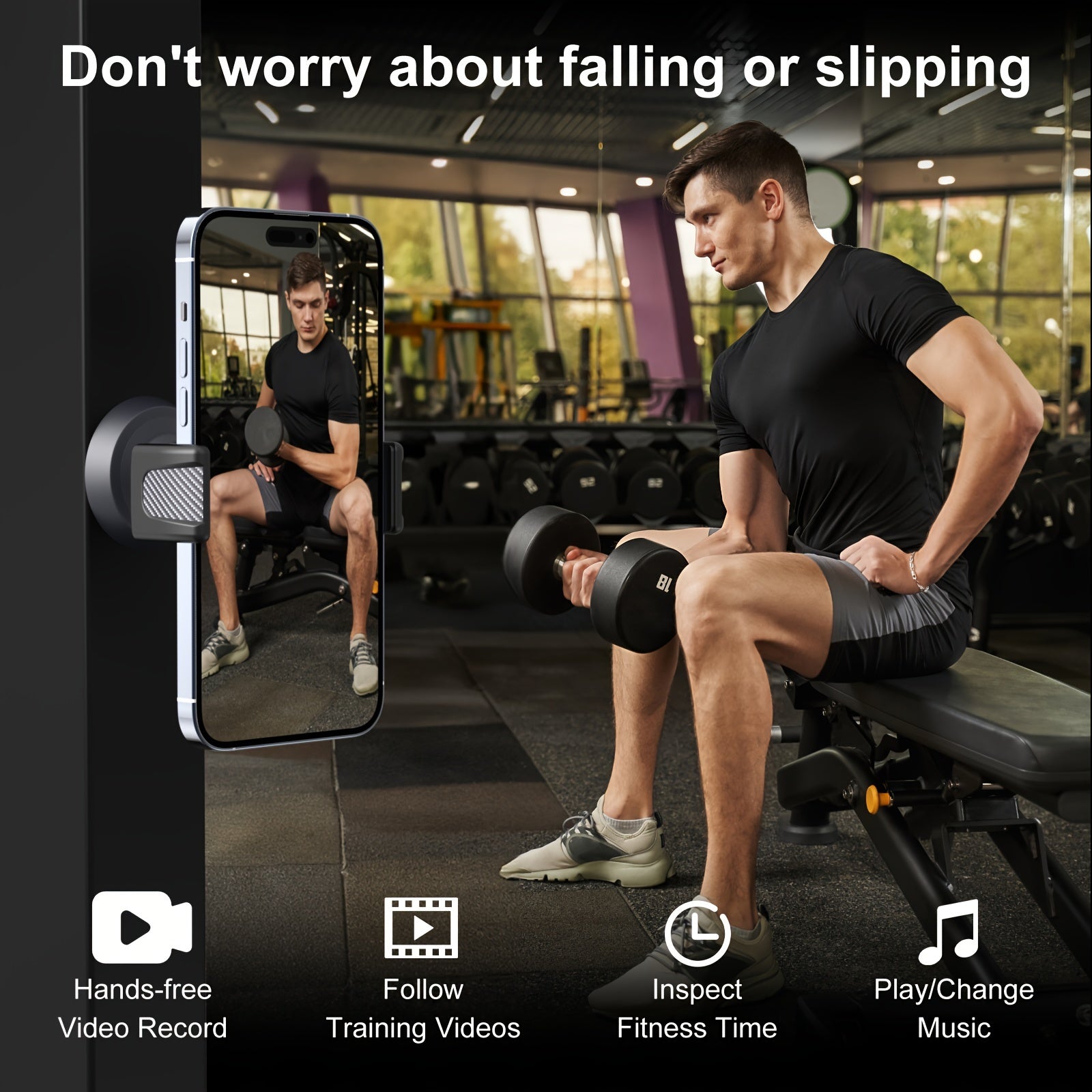 Gym Magnetic Phone Holder Mount