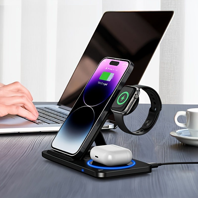 3-in-1 Foldable Wireless Charger Station