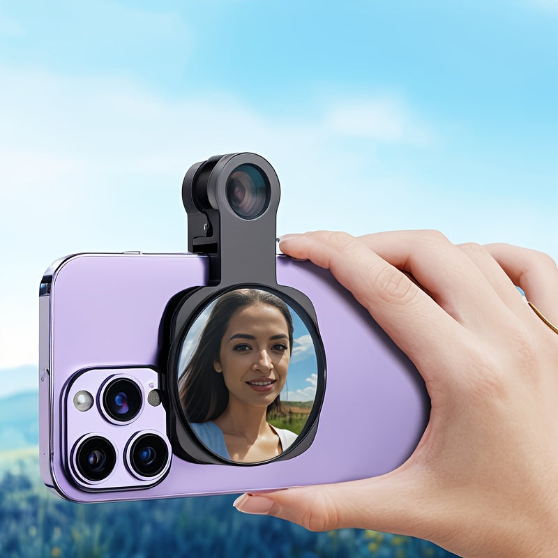 Smartphone Selfie Mirror with Secure Clip