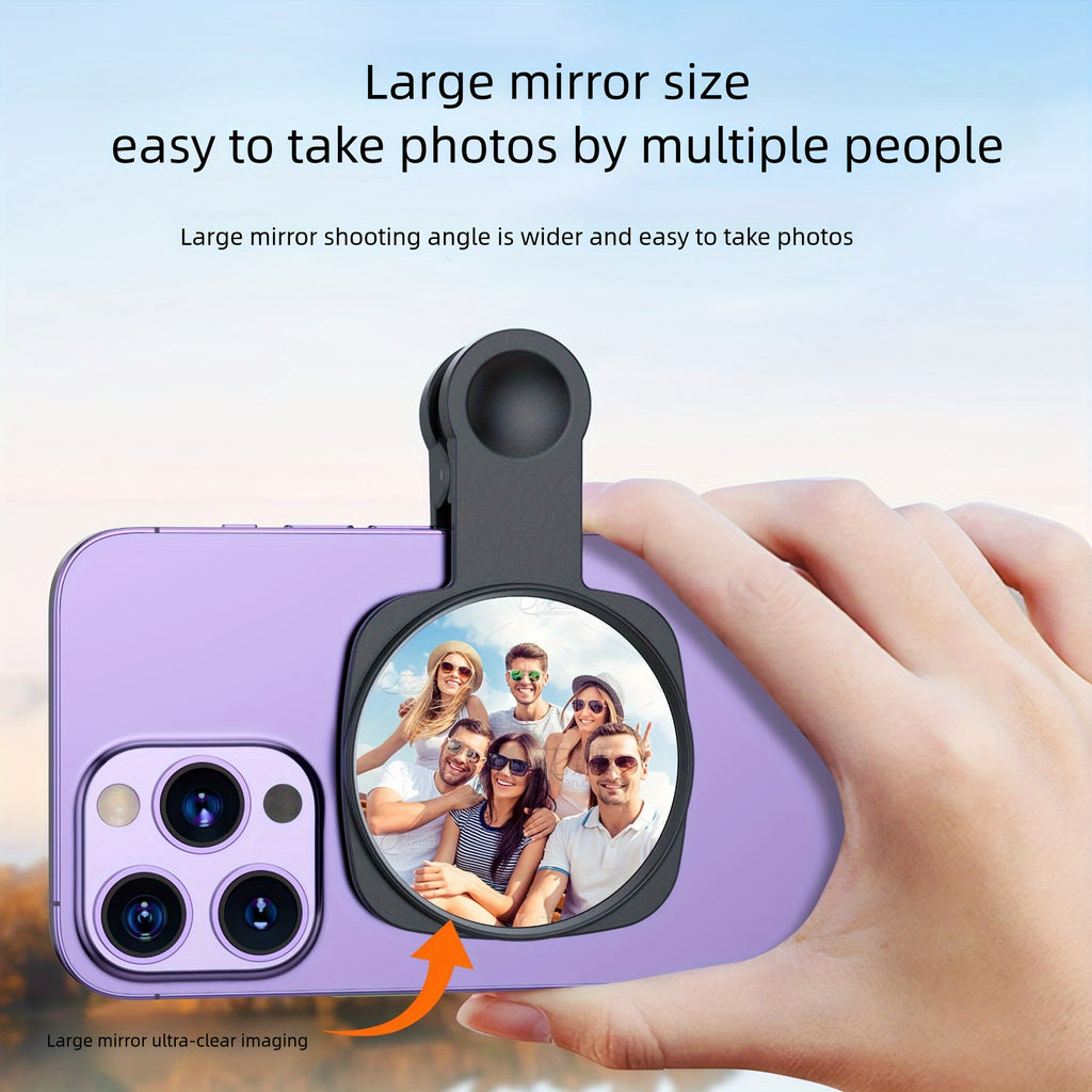 Smartphone Selfie Mirror with Secure Clip