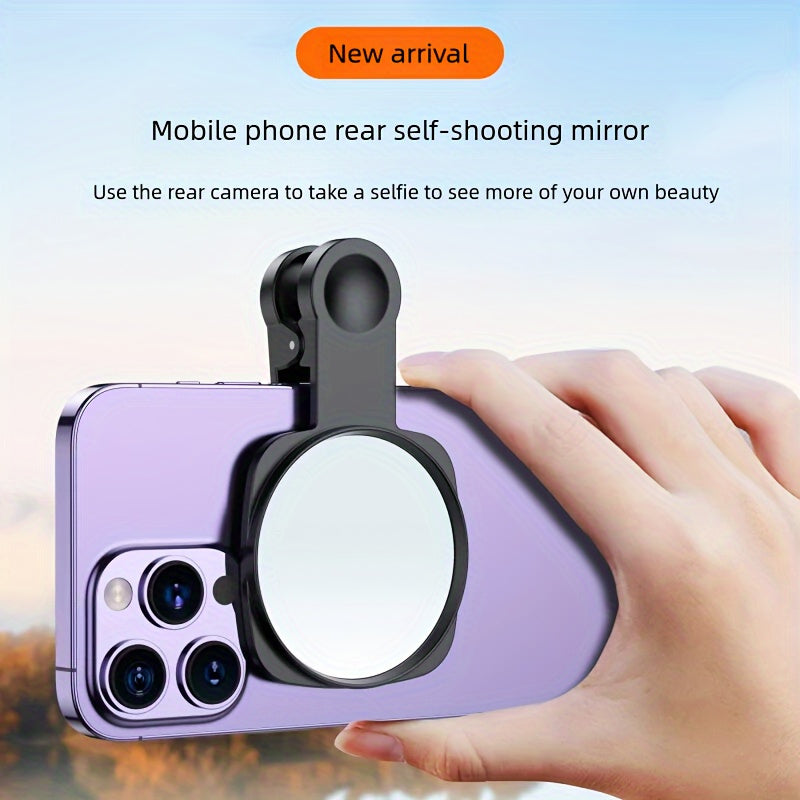 Smartphone Selfie Mirror with Secure Clip