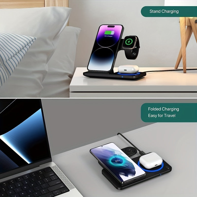 3-in-1 Foldable Wireless Charger Station