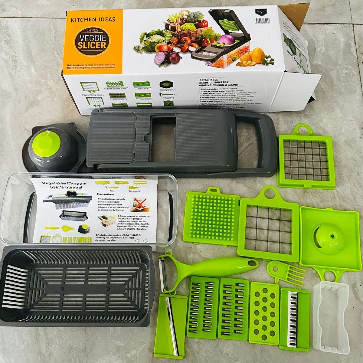 16-in-1 Manual Vegetable Chopper Set
