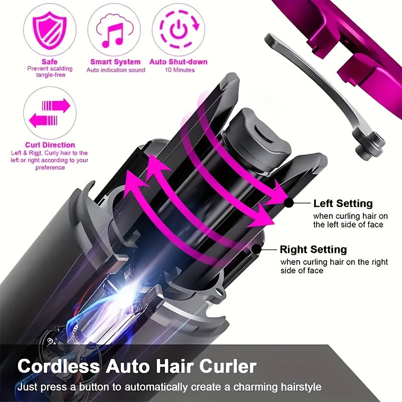 USB Rechargeable Automatic Hair Curler for Women