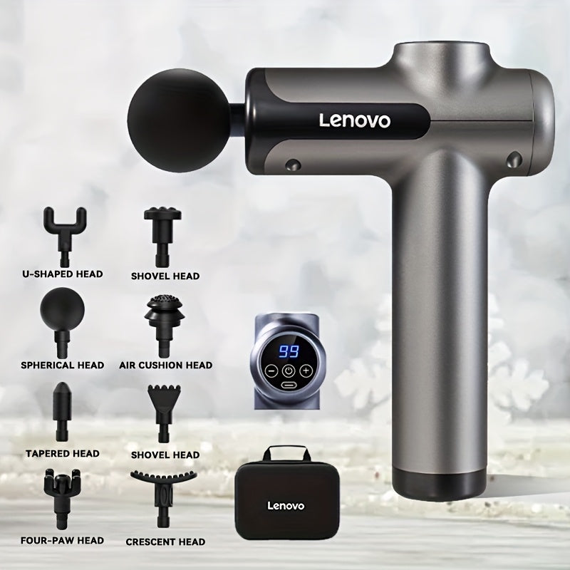 Lenovo Massage Gun with 8 Heads, Portable Massager