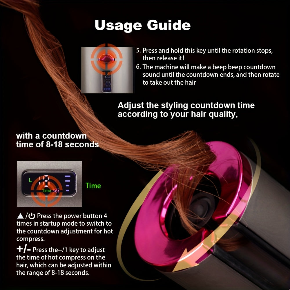 USB Rechargeable Automatic Hair Curler for Women