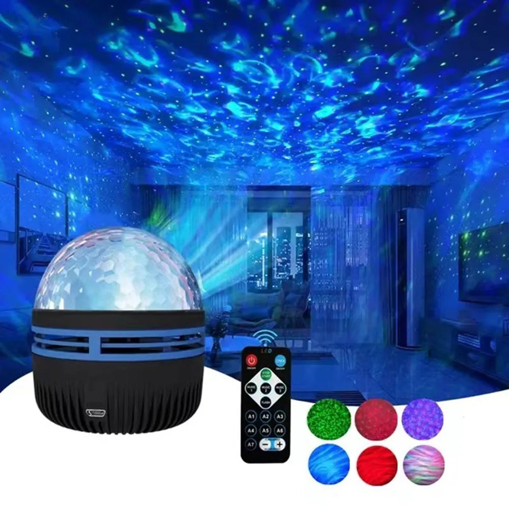 LED Starry Galaxy Ocean Wave Projector