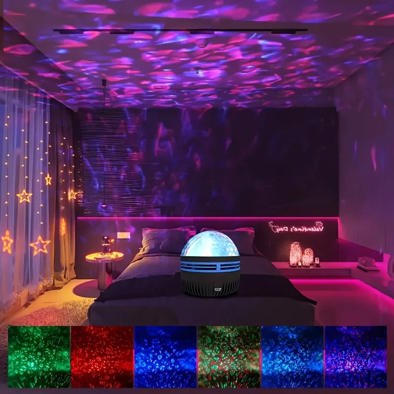 LED Starry Galaxy Ocean Wave Projector