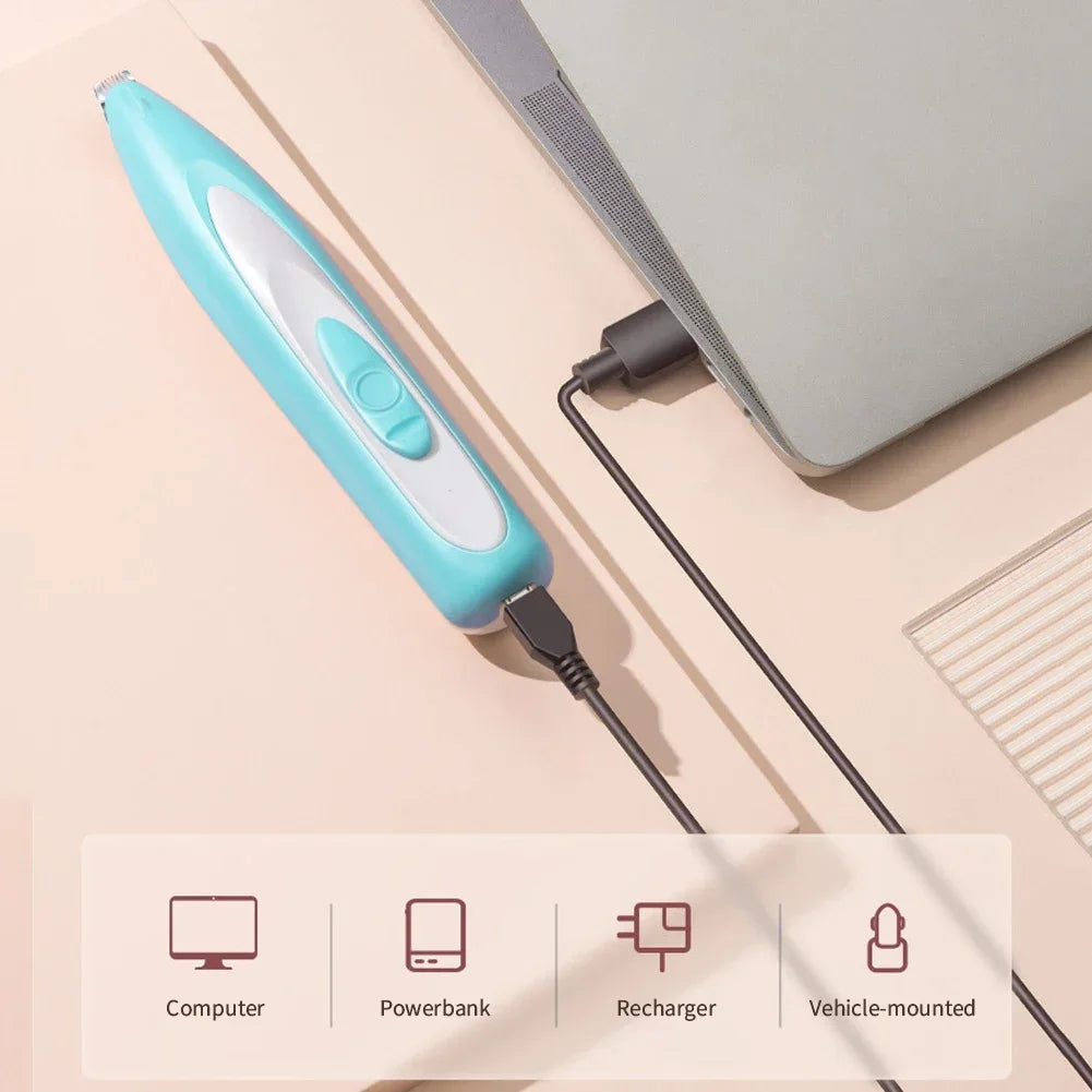 Waterproof Pet Hair Trimmer with Light