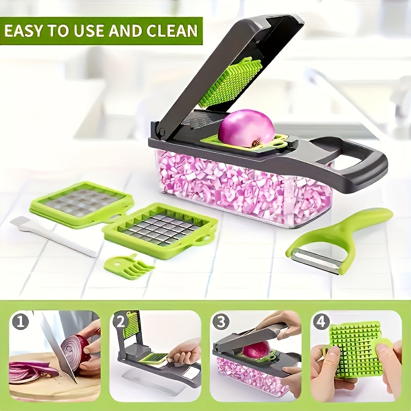 16-in-1 Manual Vegetable Chopper Set