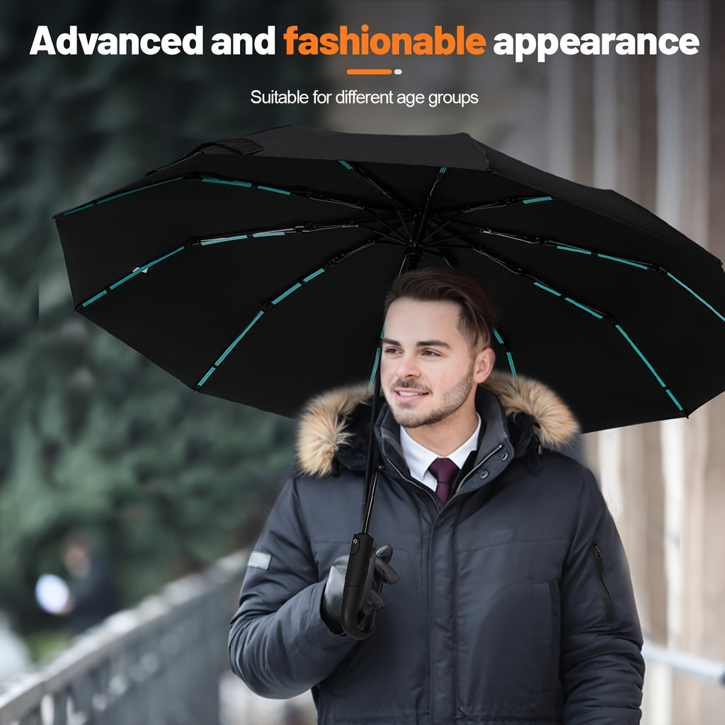 Automatic Umbrella with 10-Rib Windproof