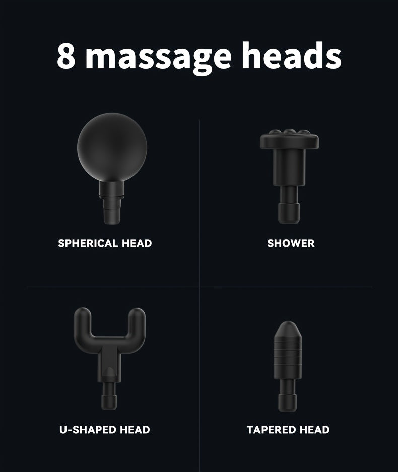 Lenovo Massage Gun with 8 Heads, Portable Massager
