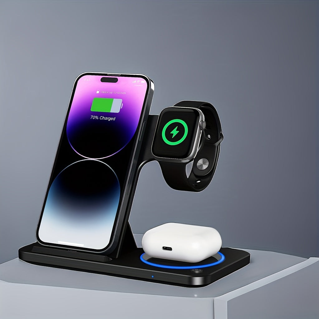 3-in-1 Foldable Wireless Charger Station