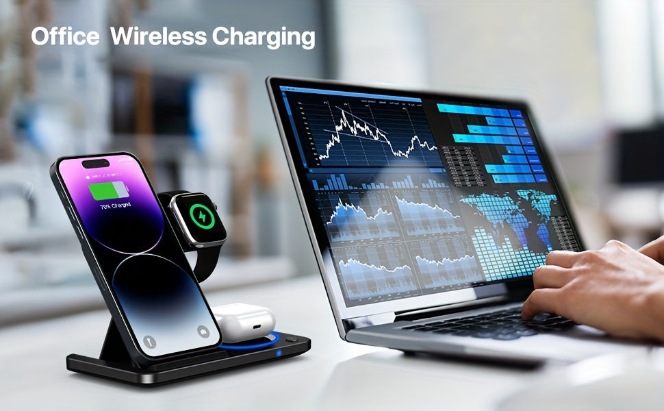 3-in-1 Foldable Wireless Charger Station